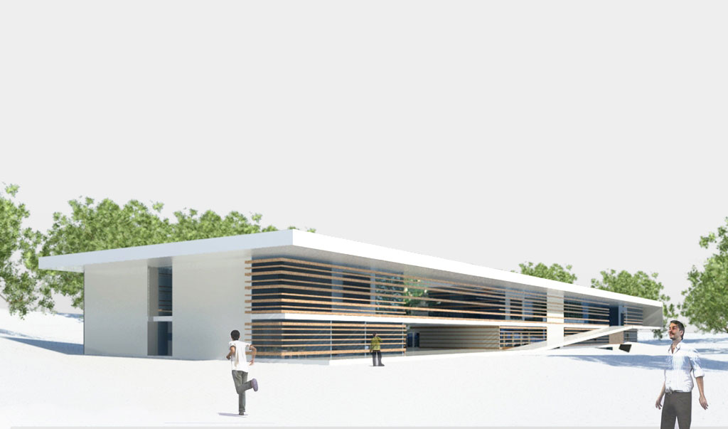 Hengam Senior High School Designed by Mojtaba Nabavi and Zeinab Maghdouri Exterior Perspective 